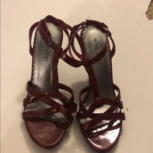 Nine West Red Strap Heels